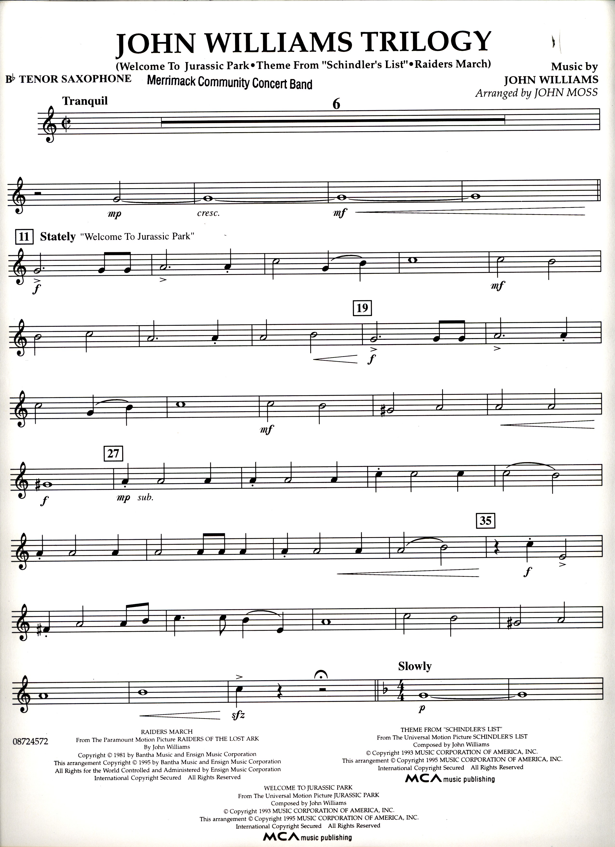 Index Of MCA John Williams Trilogy